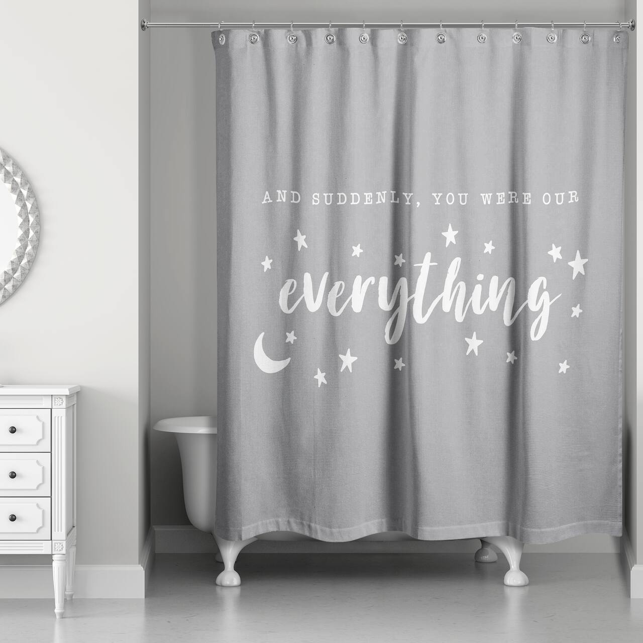 Suddenly You Were Our Everything 71" x 74" Shower Curtain